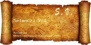 Selmeczi Vid névjegykártya